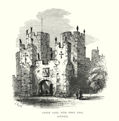 Castle Gate with Percy Lion, Alnwick by Samuel Read